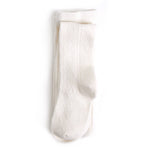 Fancy Knit Tights - Ivory: 3-4 YEARS