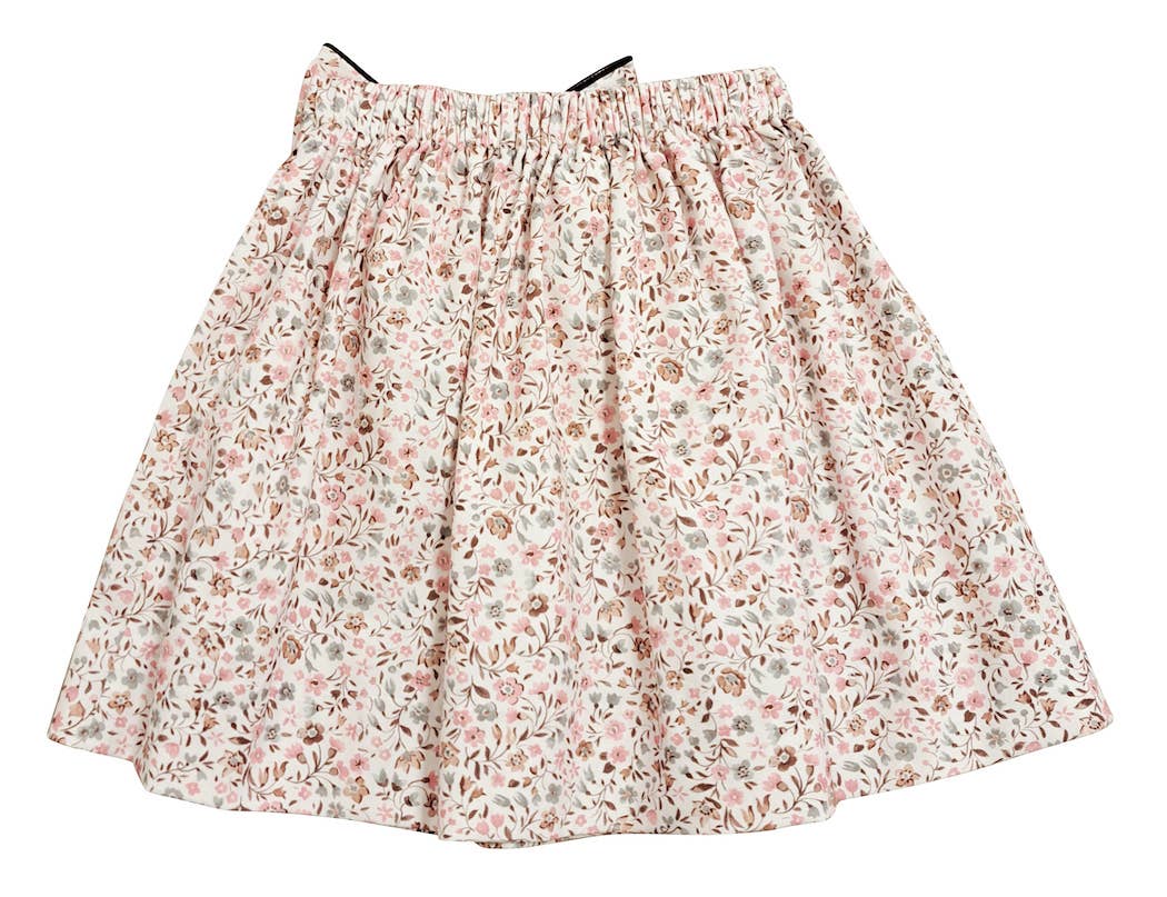 Cary Collection - Fall Floral Print Girl's Bow Skirt