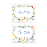 Animal Fete Baby Milestone Cards