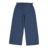 Camilla Pants in Blue Denim Herringbone
