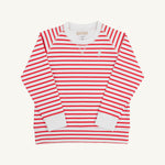 Cassidy Comfy Crewneck Boys FT - Richmond Red Stripe/Worth Ave White