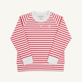 Cassidy Comfy Crewneck Boys FT - Richmond Red Stripe/Worth Ave White