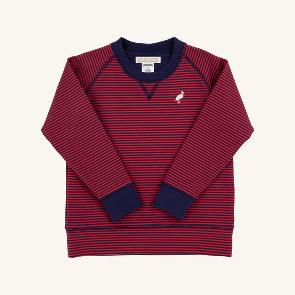 Cassidy Comfy Crewneck Boys FT -  Richmond Red/ Nantucket Navy Stripe