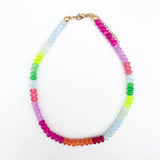 Sorbet Glow Rainbow Gemstone Bead Necklace