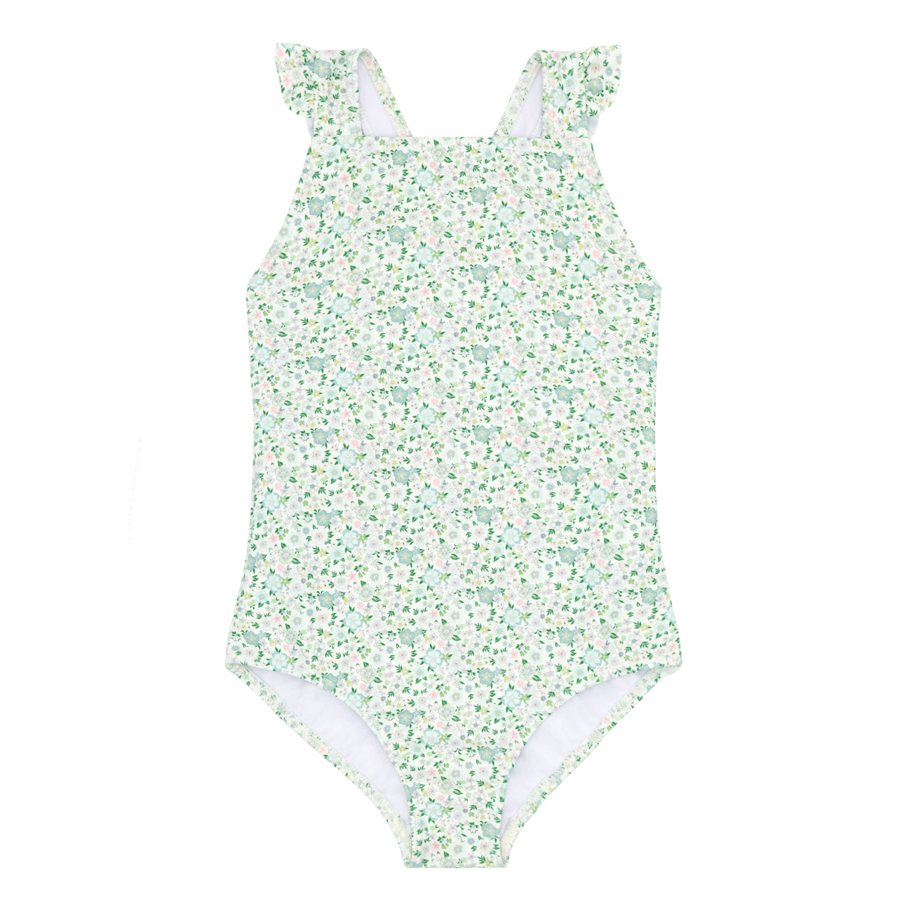 Girls Sea Marsh Floral Crossover One Piece