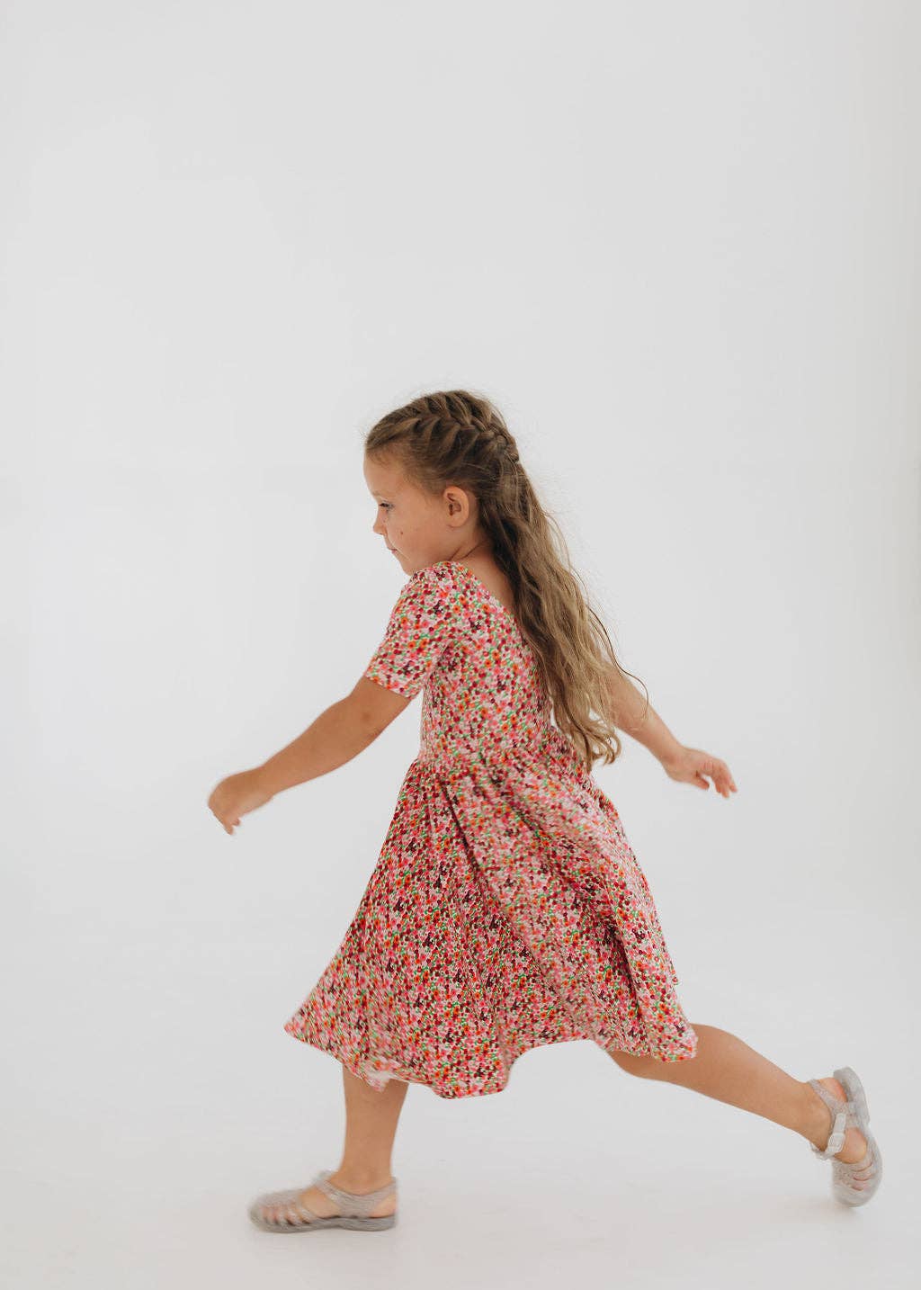 Short Sleeve Twirl Dress Posy Pop