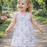 Blue Spring Flowers- Girl's A-Line Dress