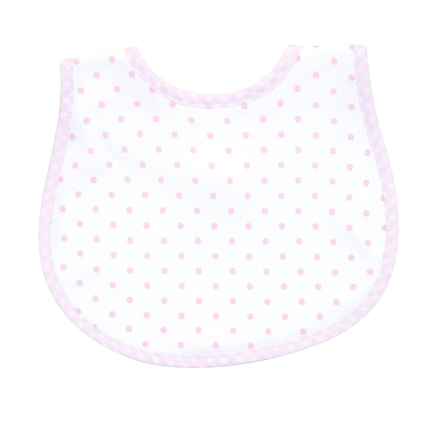 Essentials Pink Gingham Dots Bib: One Size / Pink