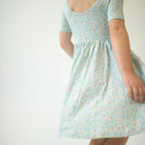 Short Sleeve Twirl Dress