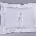 Hemstitched White Cotton Baby Sham