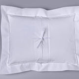 Hemstitched White Cotton Baby Sham