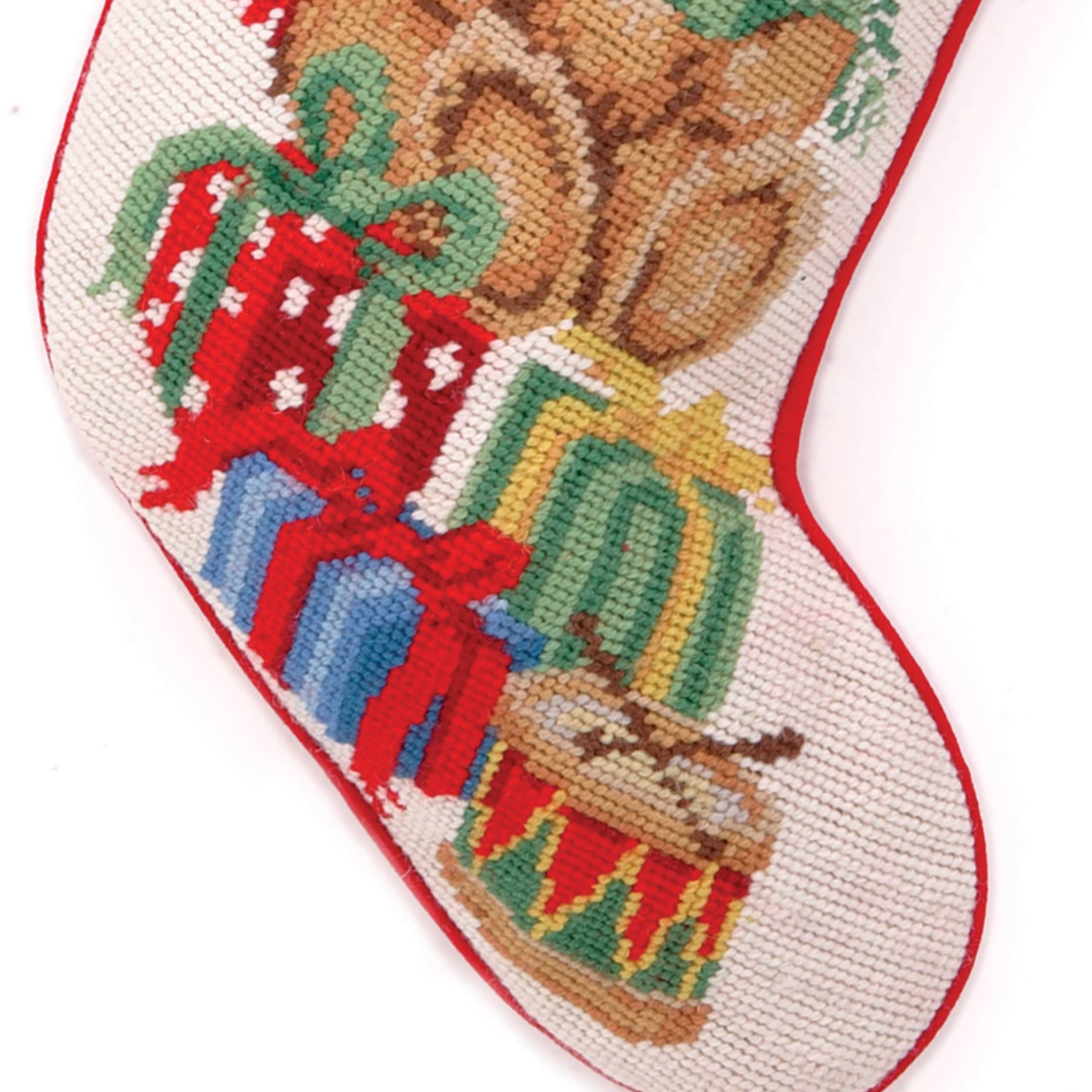 Teddy Bear Needlepoint Stocking