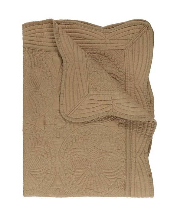 Heirloom Quilt - Baby Quilt Blanket Monogram: Cream