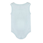 Milan Sleeveless Knit Bodysuit Blue Organic Cotton