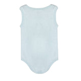 Milan Sleeveless Knit Bodysuit Blue Organic Cotton