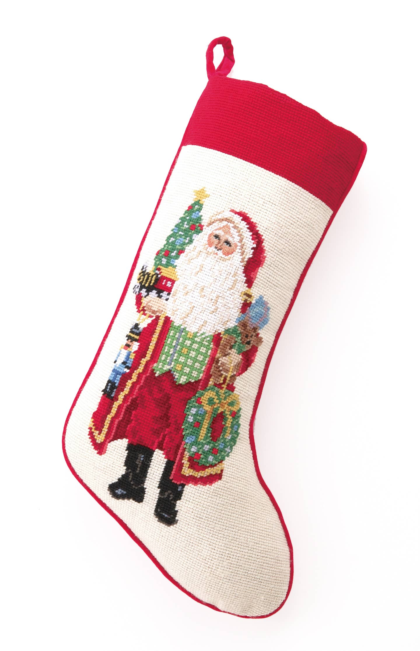 Making Spirits Bright Needlepoint Stocking