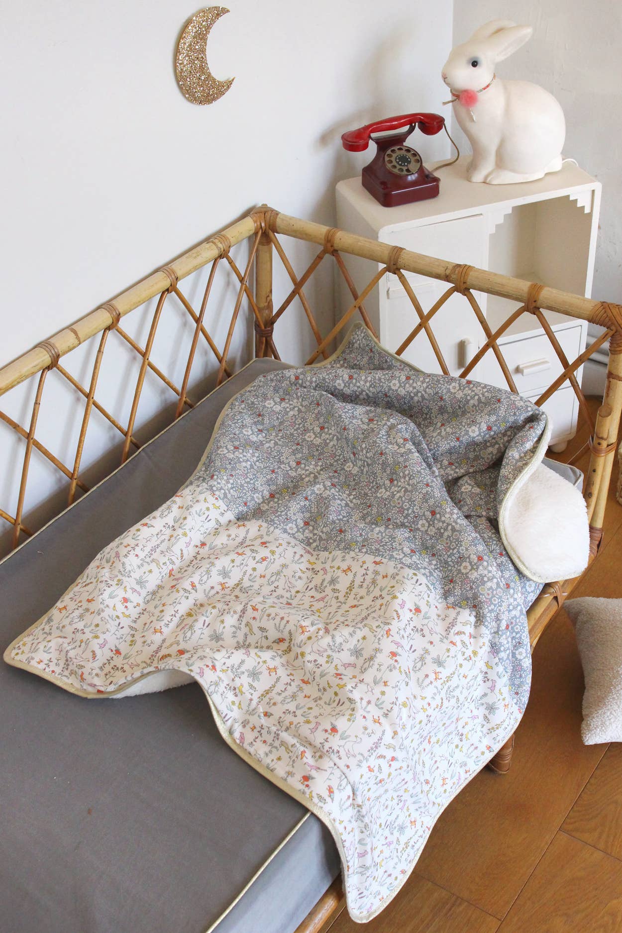 Baby blanket Liberty® fabric and fleece: Juliet