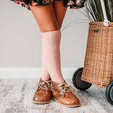 Blush Knee High Socks: 0-6M