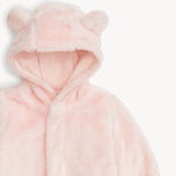 magnetic me Pink Blossom minky bear footie, alternate view