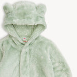 SOFT SPRUCE MINKY BEAR FOOTIE: 330 / 6-9M