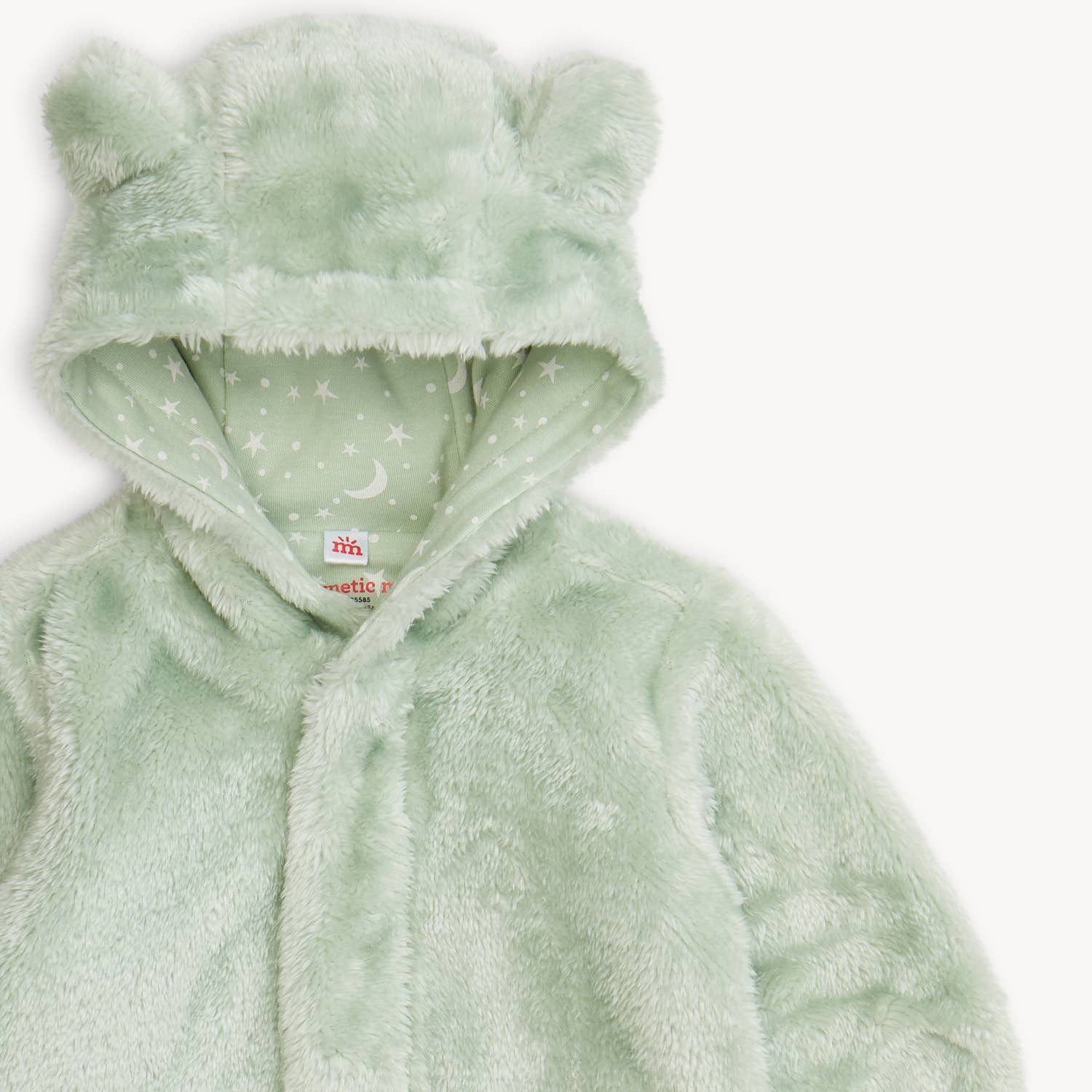 SOFT SPRUCE MINKY BEAR FOOTIE: 330 / 6-9M