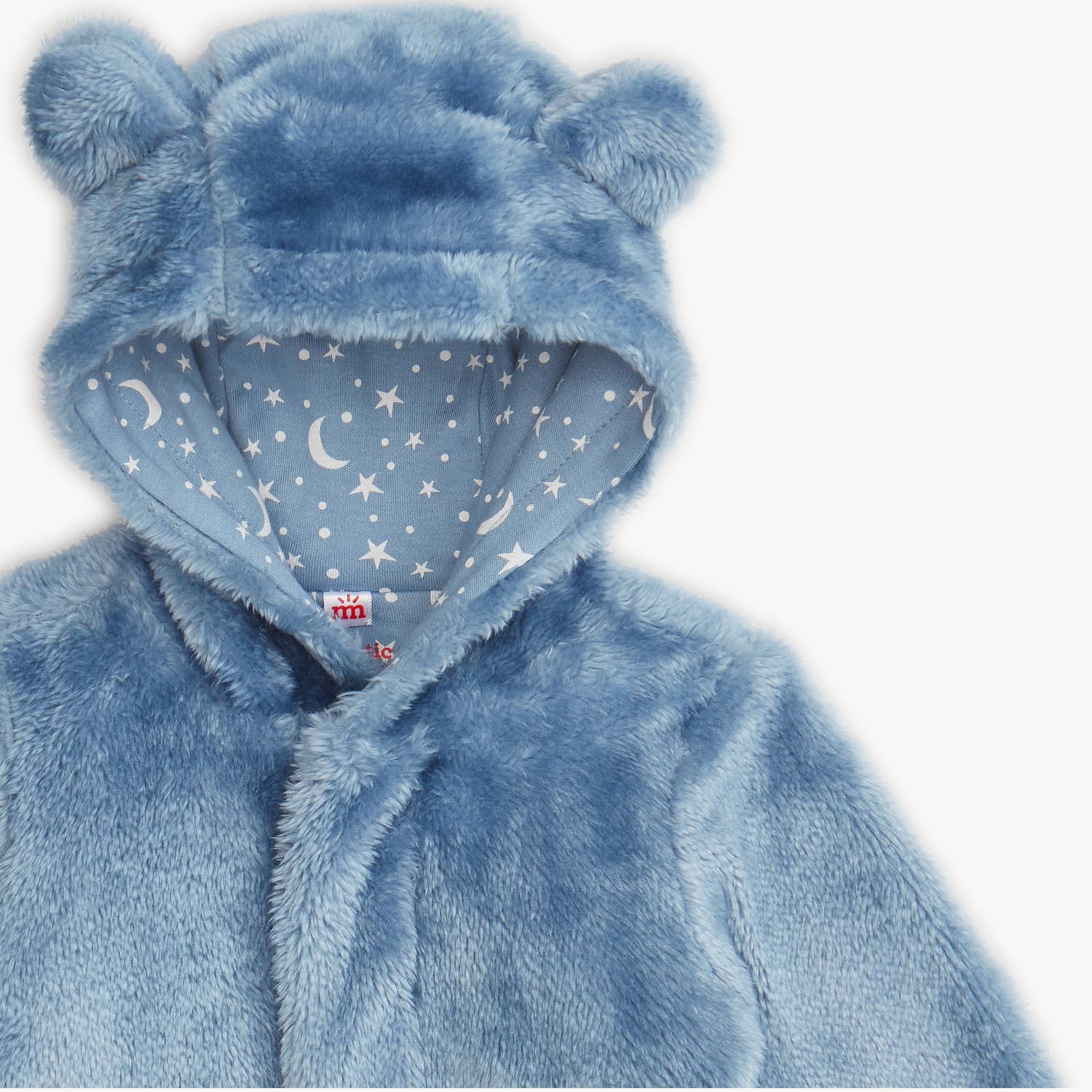 WINTER SKY MINKY BEAR FOOTIE PLUSH BABY SLEEPER ONESIE PAJAMAS SOFT ONE-PIECE