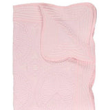 Heirloom Quilt - Baby Quilt Blanket Monogram: Pink