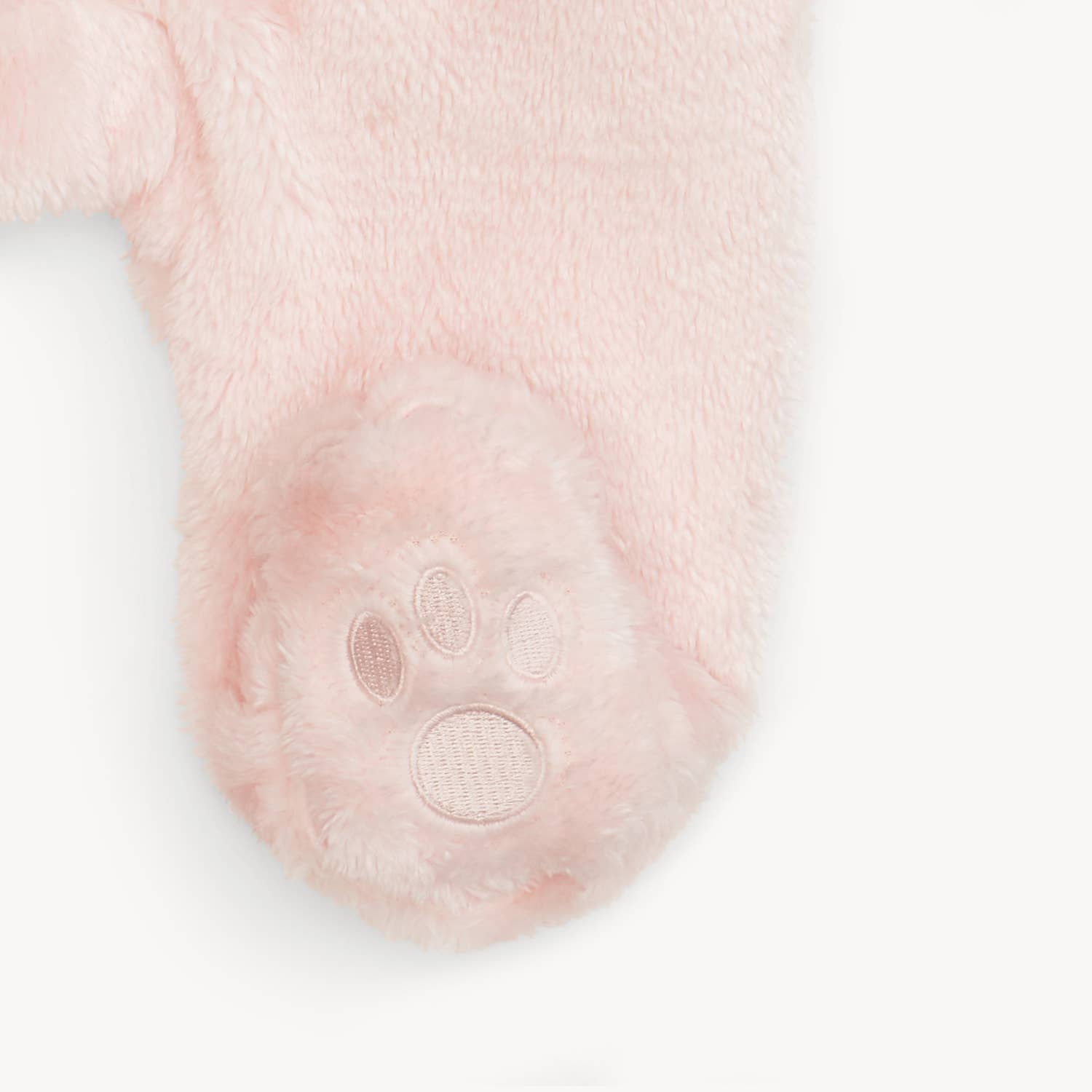 magnetic me Pink Blossom minky bear footie, plush fabric detail