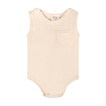 Milan Knit Baby Bodysuit Blush (Organic Cotton)