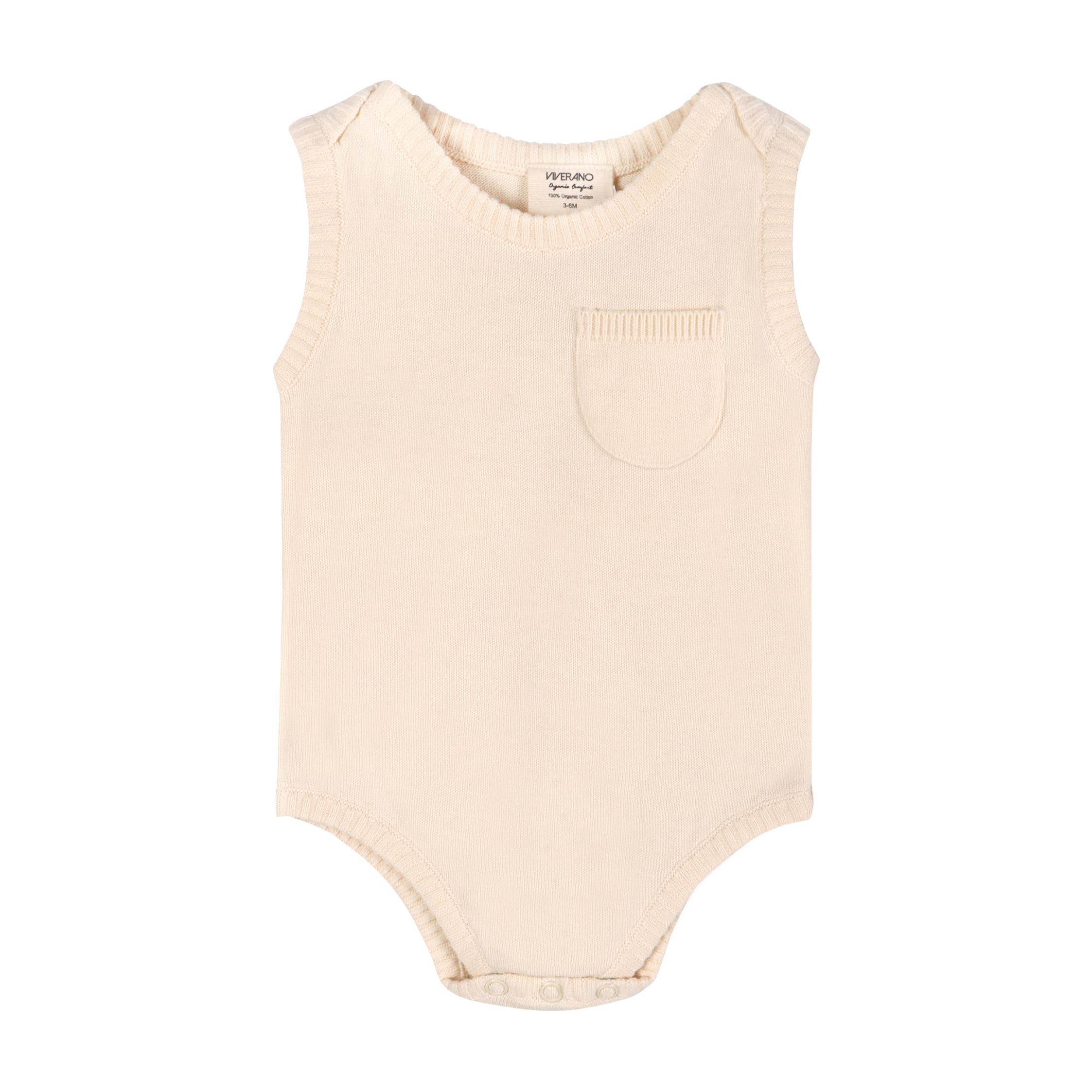 Milan Knit Baby Bodysuit Blush (Organic Cotton)