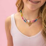 Color Pop - Rainbow Pearl Gemstone Bead Necklace
