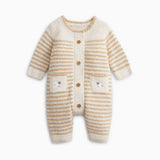 magnetic me Chenille sweater romper in cream