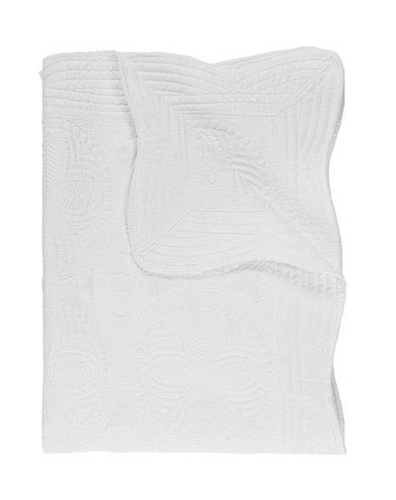 Heirloom Quilt - Baby Quilt Blanket Monogram: Cream