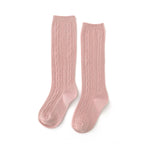 Blush Knee High Socks: 0-6M