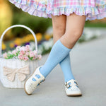 Little Stocking Co. Bluebell Cable Knit Knee High Socks, view 3