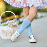 Little Stocking Co. Bluebell Cable Knit Knee High Socks, view 3