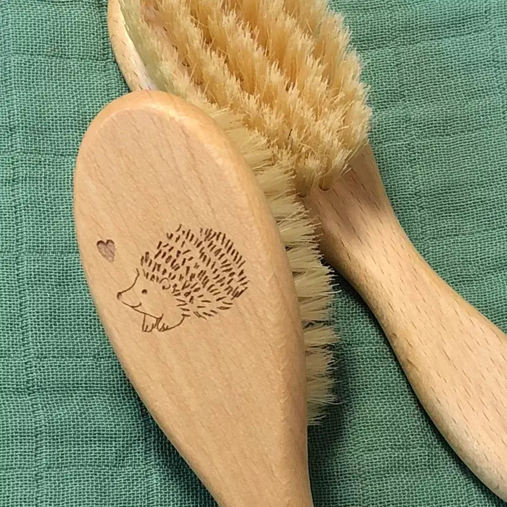 Wooden Baby Brush - Duck