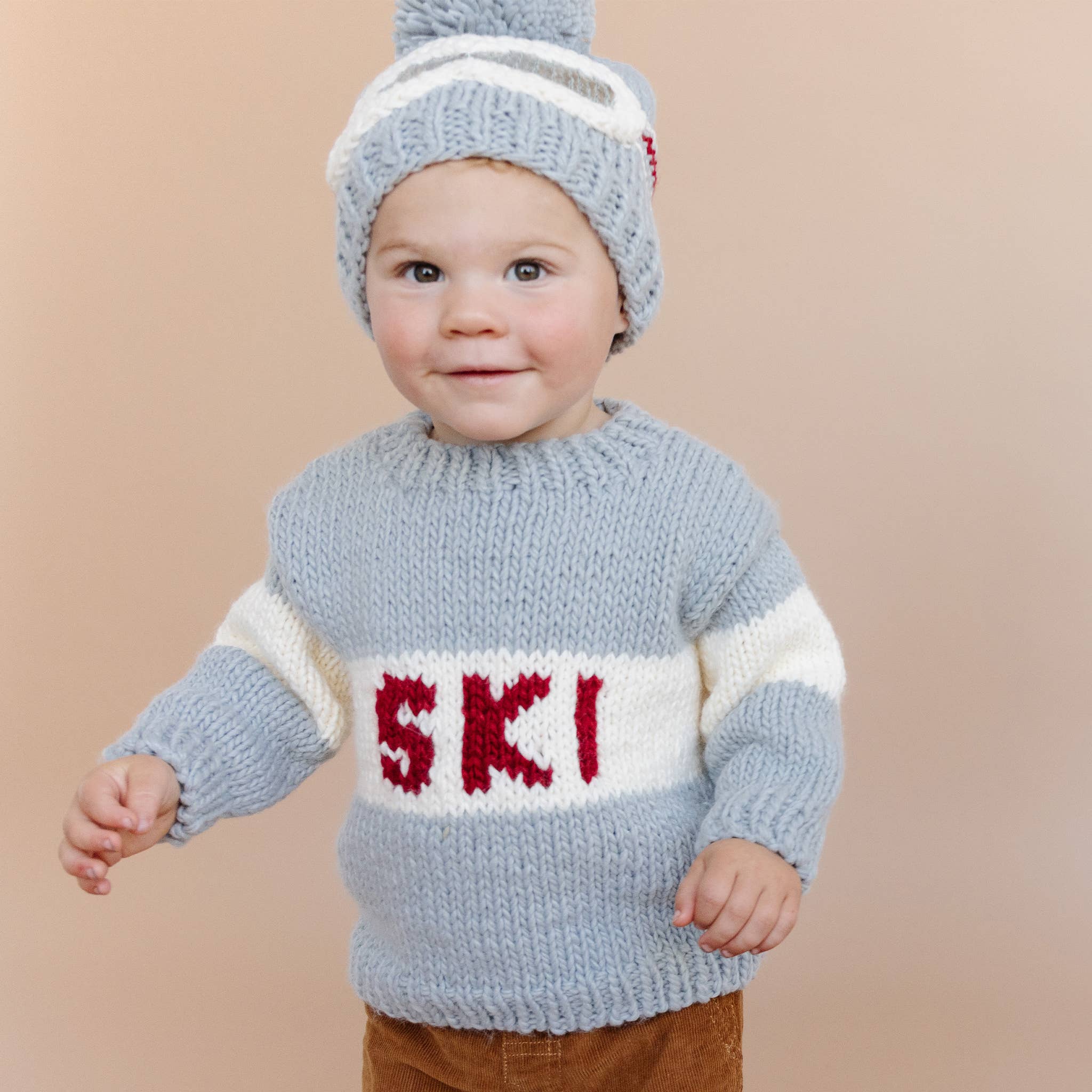 Ski Sweater, Bowie Grey Kids Baby Apparel Winter: XS; 6-12M