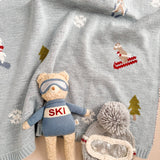 Blanket Ski Cotton Kids Baby Decor Snowboard Winter: Immediate