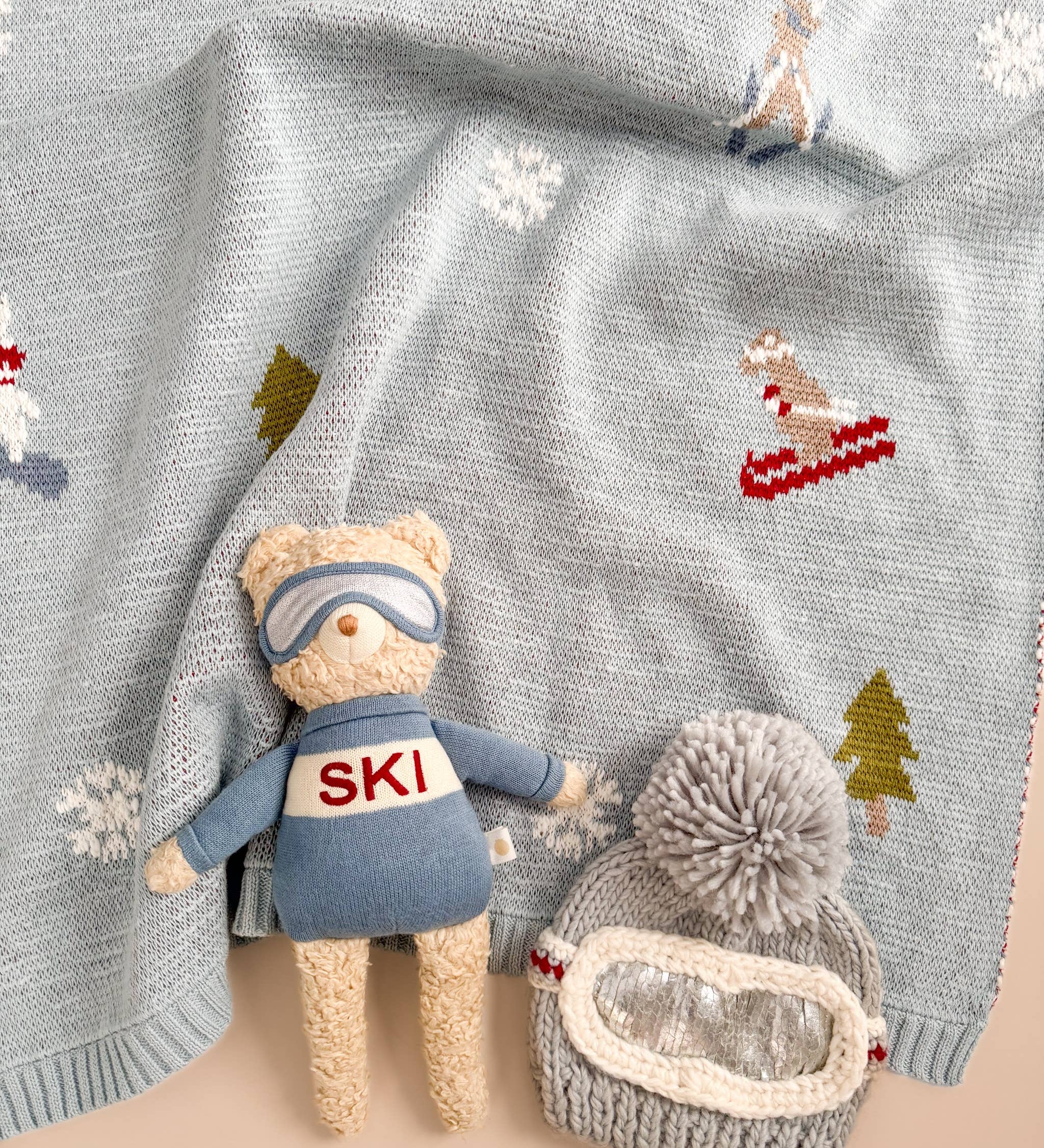 Blanket Ski Cotton Kids Baby Decor Snowboard Winter: Immediate