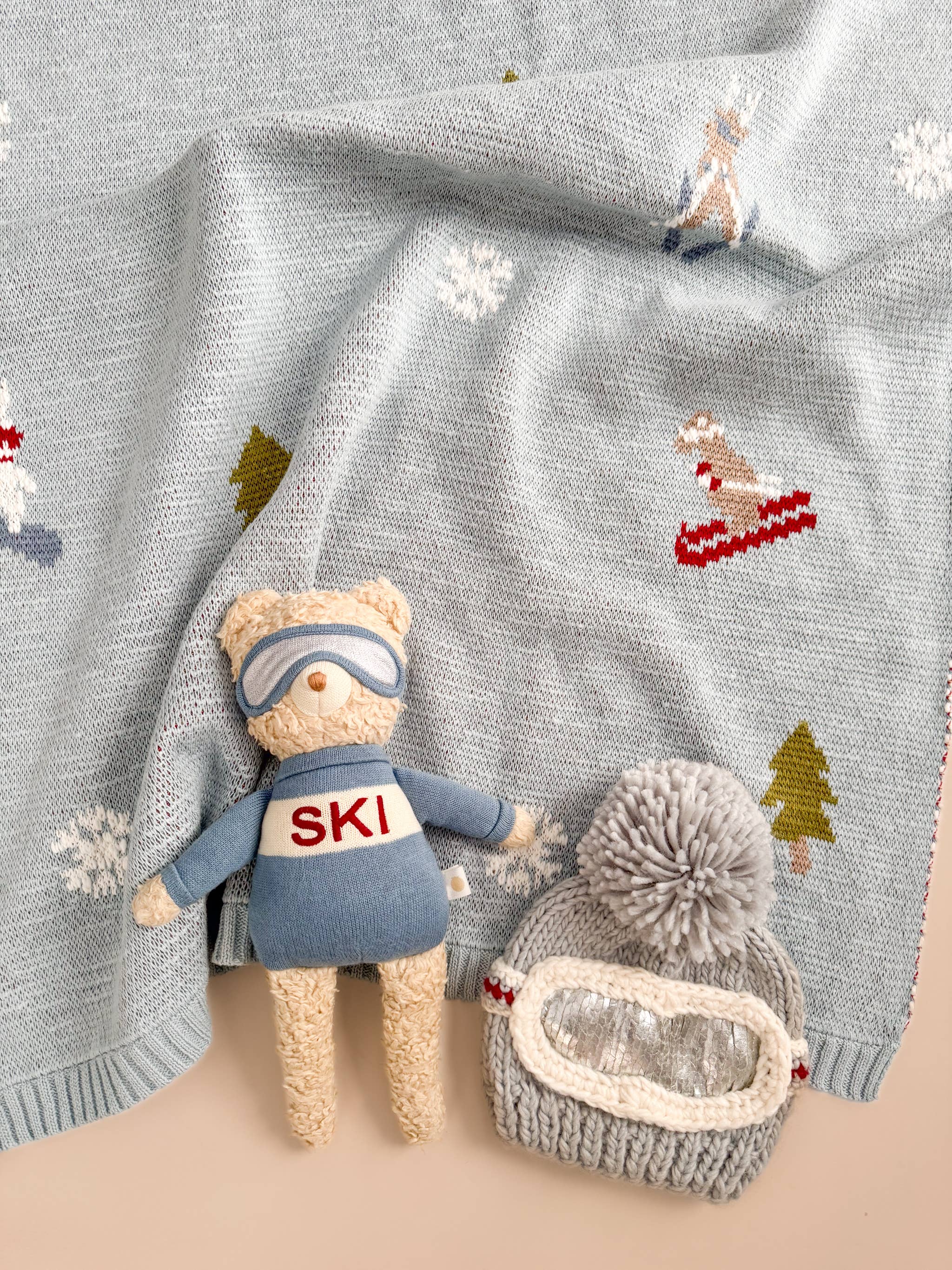 Blanket Ski Cotton Kids Baby Decor Snowboard Winter: Immediate