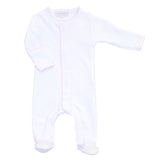 Essentials Footie - White with Pink