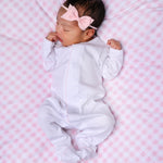 Essentials Footie - White with Pink