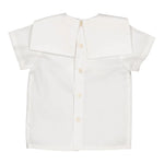 Eustache Shirt - White Cotton Pique
