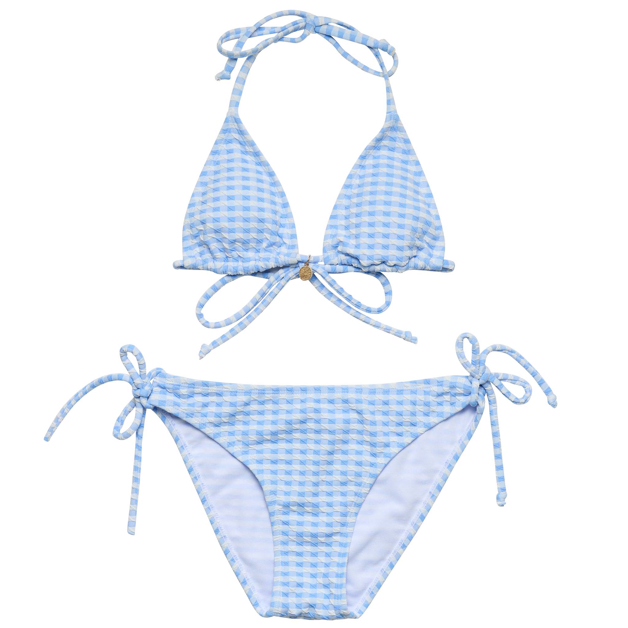 Seaside Gingham Charm Triangle Bikini