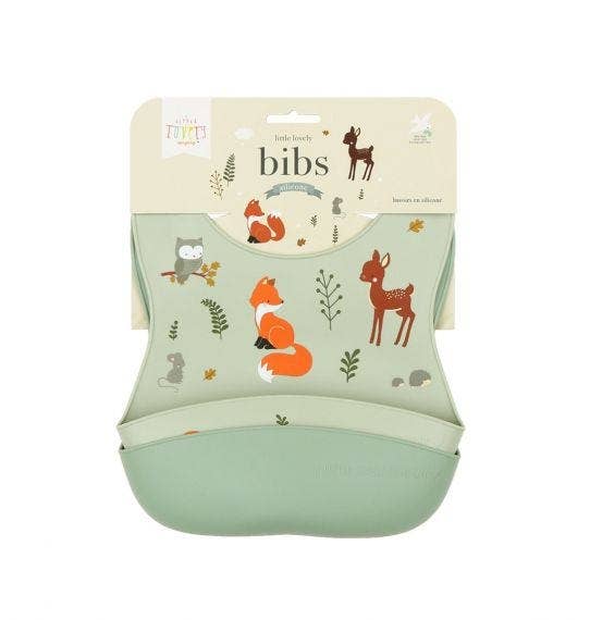 Silicone bib set of 2: Forest friends