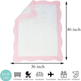 Heirloom Quilt - Baby Quilt Blanket Monogram: Baby Blue