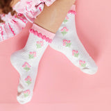 Pink Posey Midi Socks: 1.5-3 YEARS