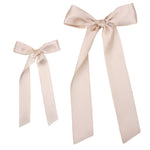 Satin Bow Alligator Clip - Primrose