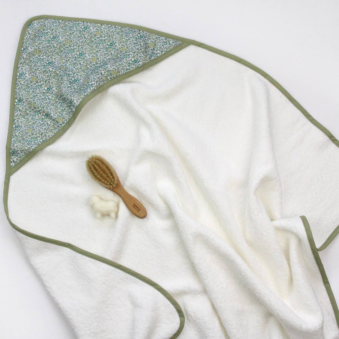 Liberty® Sponge and Fabric Baby Bath Cape: Rosalie